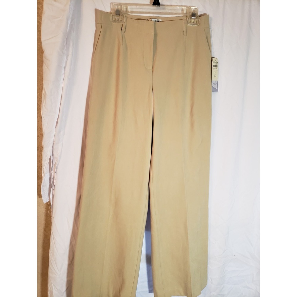 Women's Coldwater Creek Beige Suede Like Dress Pants Size 6